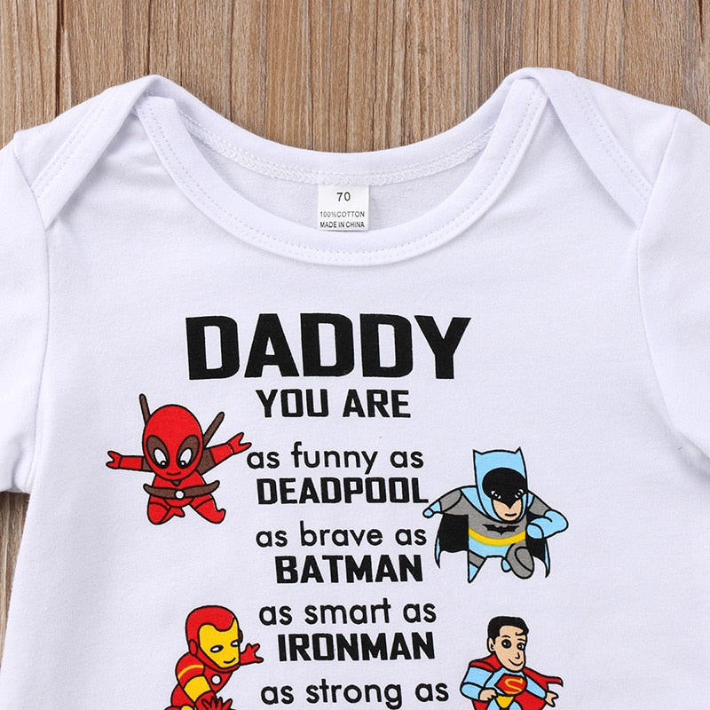 0-18M Infant Newborn Baby Superhero Clothes Short Sleeve Cartoon Romper Jumpsuit Outfits Baby Clothing