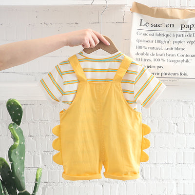 Children's Suit Summer New Baby Overalls 1-4 Years Old Infant T-Shirt Two Pieces