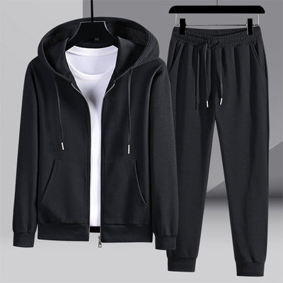 Sports Set Waffle Couple Hooded Sportswear