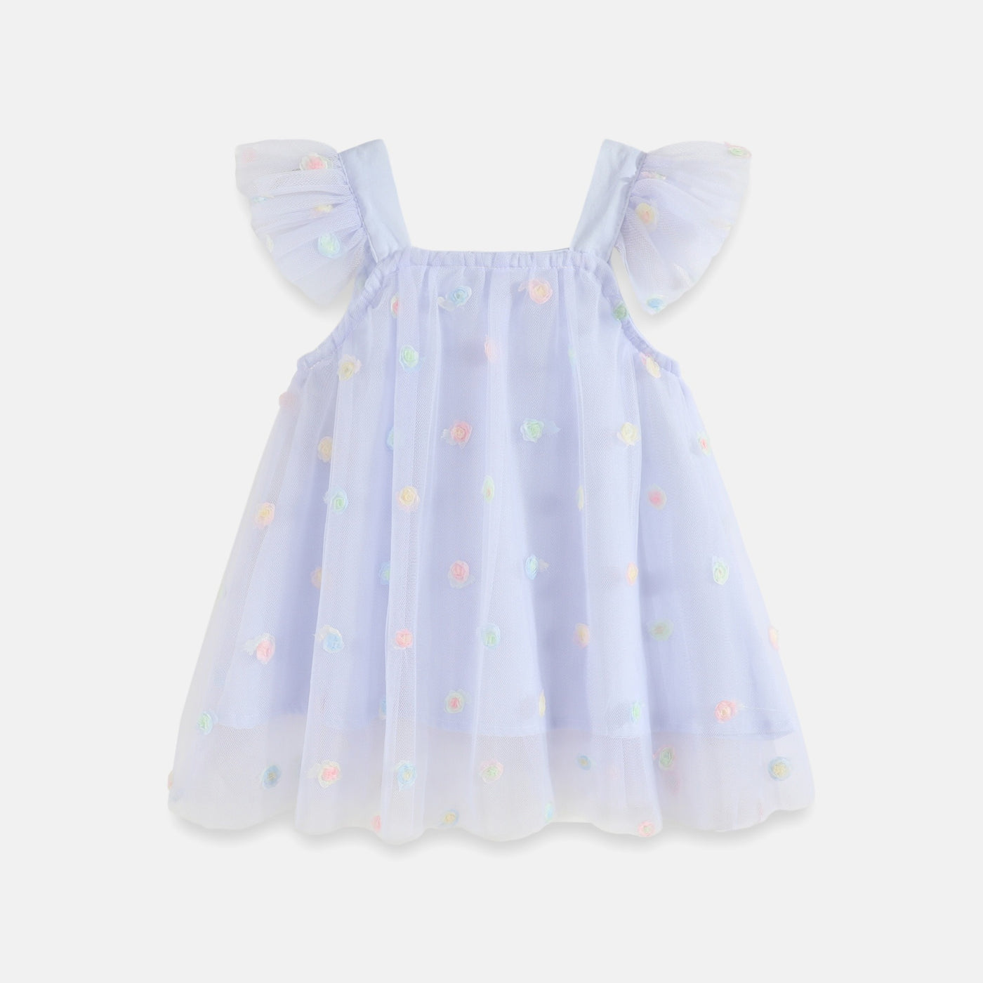 Flying sleeve suspender mesh skirt children suspender dress