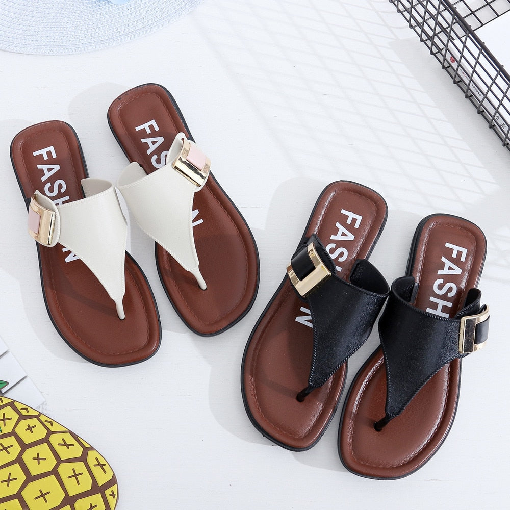 Women Slippers Summer Beach Slippers 2018 Casual Beach Women Slipper Flip Flops Sandals Summer Home Flat Flip Flops Shoes