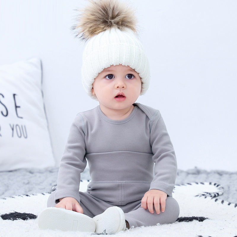 Baby Warm Underwear Set Baby Cotton Autumn Clothes Autumn Trousers Winter Clothes Autumn Winter Bottoming Clothes