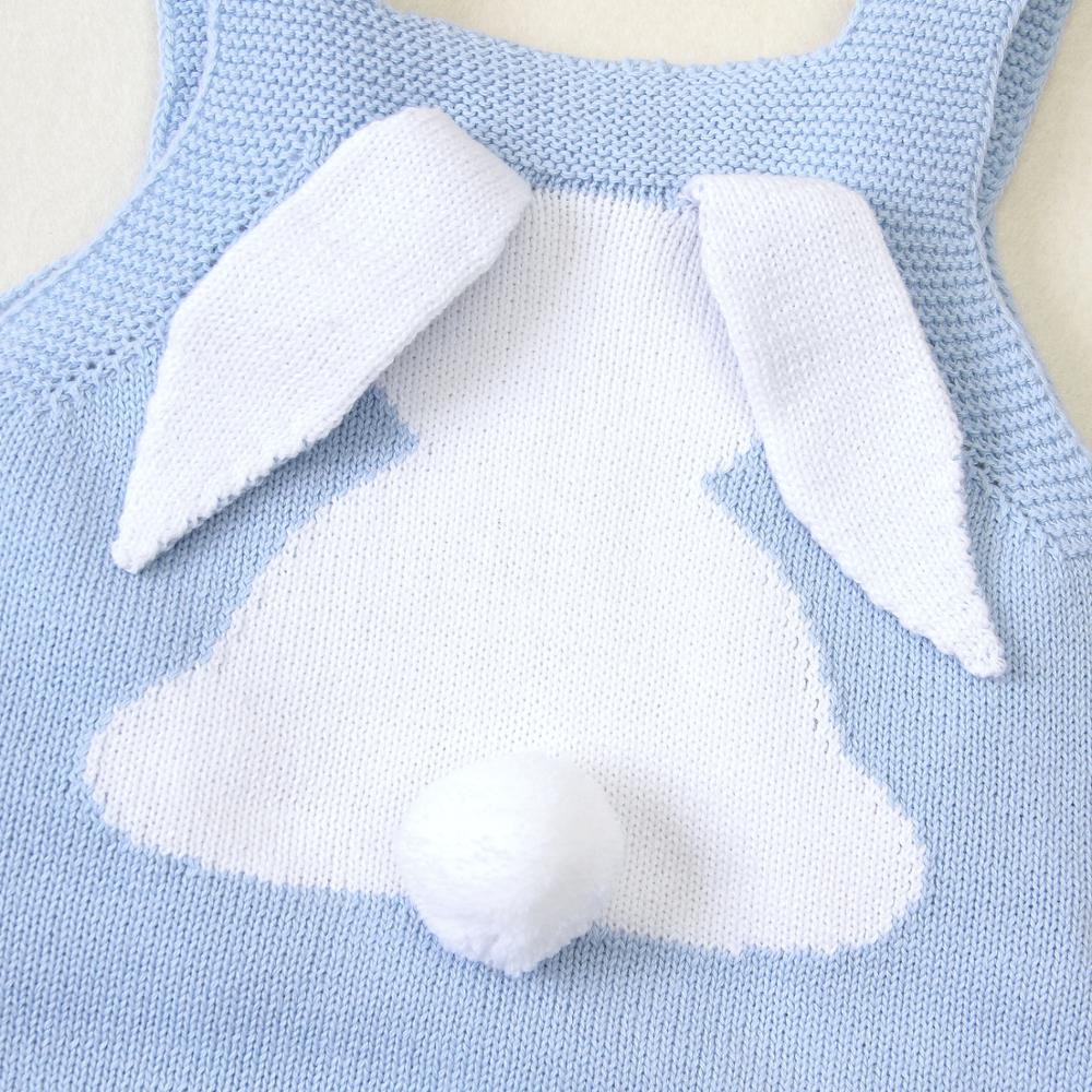 Baby Rompers Clothes Bunny Rabbit Knitted New Born Boys Girls Jumpsuits One Piece Infant Bebes Kids Easter Outfit Cartoon Costum