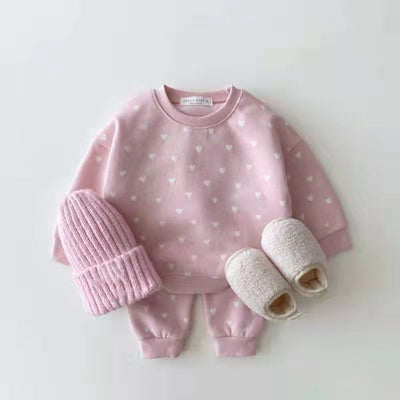 Korean Style Autumn And Winter Infant Children's Wear Cotton Sweater Casual Suit