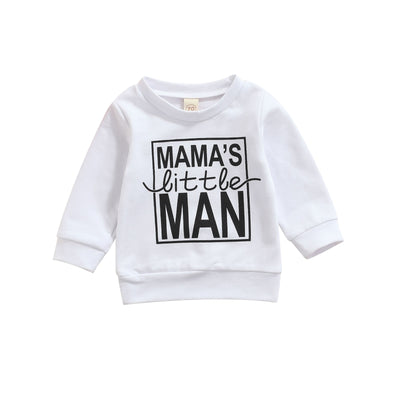 0-3Y Autumn Baby Boys Sweater Outwear 3 Colors Letter Printed Long Sleeve Pullover Causal Tops