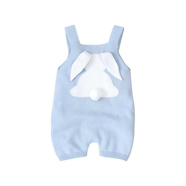 Baby Rompers Clothes Bunny Rabbit Knitted New Born Boys Girls Jumpsuits One Piece Infant Bebes Kids Easter Outfit Cartoon Costum