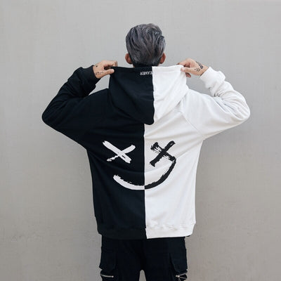 Suppliers Usa Men Hoodies Sweatshirts Smile Print Headwear Hoodie Hip Hop Streetwear Clothing