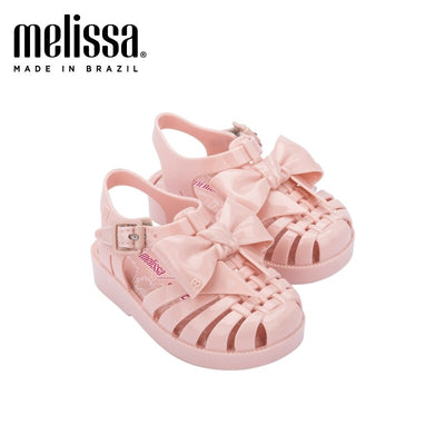 New Mini Melissa Summer sandals Girl and boy Roman Bow Shoes Soft Sparke Fashon Jelly Shoes Melissa Beach Sandals Shoes