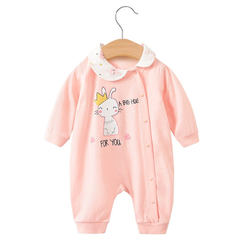 Girl Baby Bodysuit Baby Pink Little Princess Harper Newborn Cute Rabbit Print Creeper