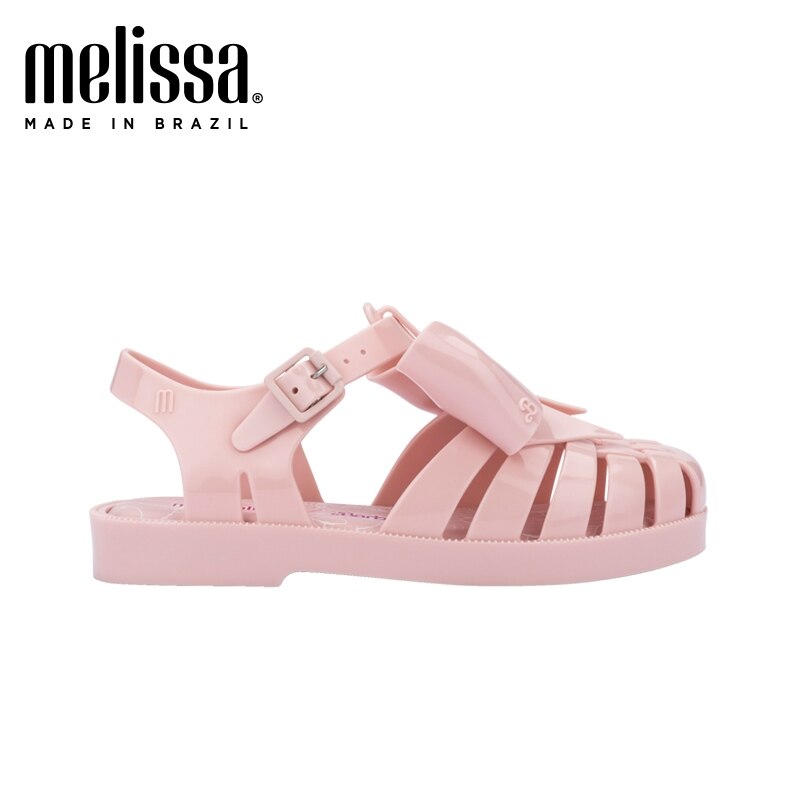 New Mini Melissa Summer sandals Girl and boy Roman Bow Shoes Soft Sparke Fashon Jelly Shoes Melissa Beach Sandals Shoes