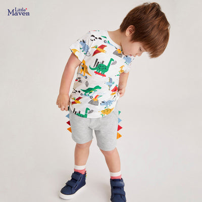 Children's Suit Summer New Short-Sleeved Children's Suit Cotton Boy Suit