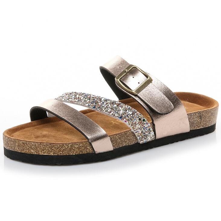 Women Summer Non-slip Platform 3cm Flat Slippers Flip Flops Female Romanesque Shoes Lady Beach Women Buckle Strap Sandals