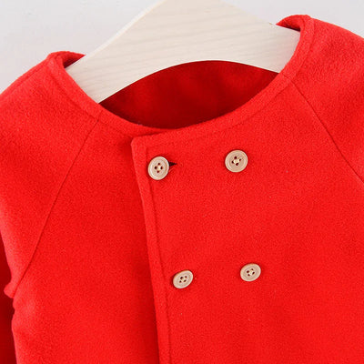 Baby Girl Boys Spring Winter Wool Blends Jacket Coat Clothes Infant Toddler Christmas New Years Costume Blend Clothing Outerwear