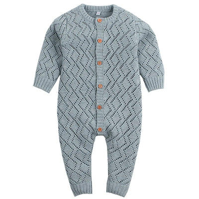 Toddler Boy Jumpsuit Girls Candy Color Knitted Long Sleeve Newborn Baby Clothes Infant Boy Overall Children Outfit Spring