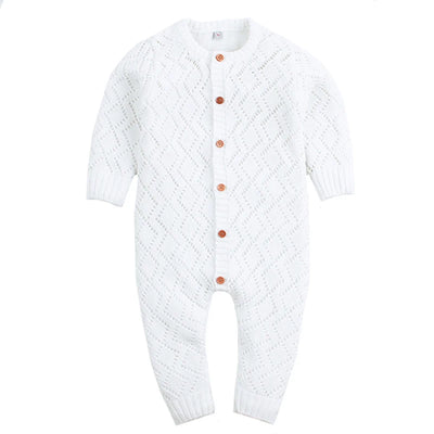 Toddler Boy Jumpsuit Girls Candy Color Knitted Long Sleeve Newborn Baby Clothes Infant Boy Overall Children Outfit Spring