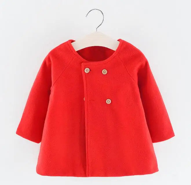 Baby Girl Boys Spring Winter Wool Blends Jacket Coat Clothes Infant Toddler Christmas New Years Costume Blend Clothing Outerwear