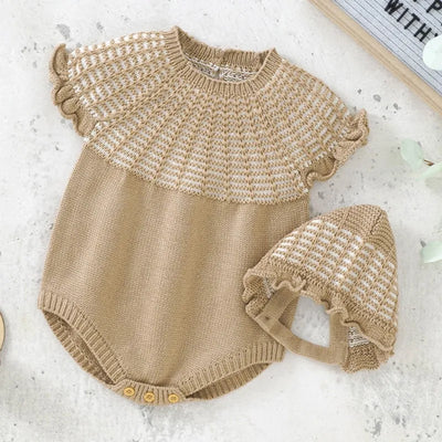 Autumn And Winter New Baby Sweater Newborn Tights + Hat Baby Girl Cute Work Clothes Baby Boy Clothes