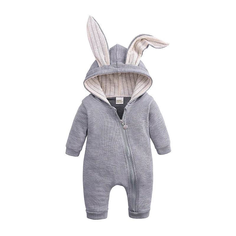 2023 Baby Spring Clothing New Born Baby Jumpsuits Hooded Zipper Crawling Clothes Rompers Baby Boy Clothes Baby Girl Clothes