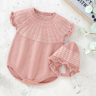 Autumn And Winter New Baby Sweater Newborn Tights + Hat Baby Girl Cute Work Clothes Baby Boy Clothes