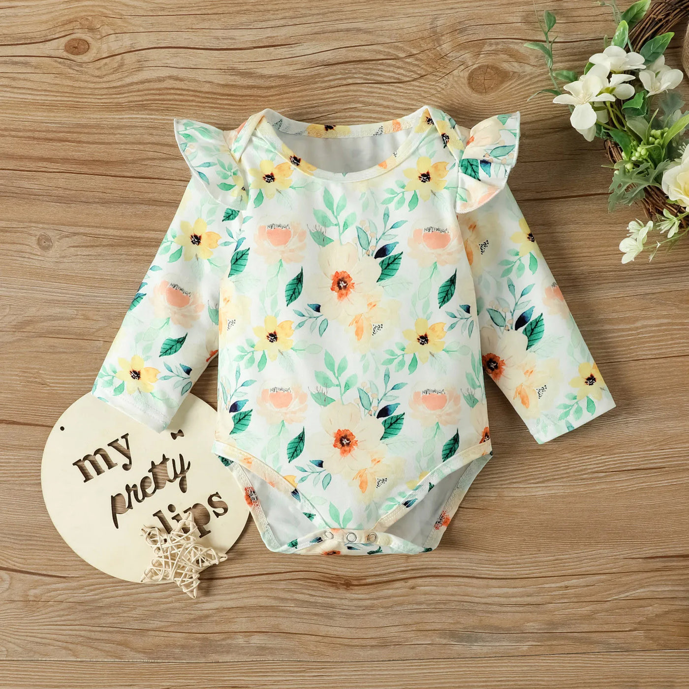 3Pcs Newborn Baby Girls Clothes Set New born Infant Girls Long Sleeve Romper Skirts Overalls Sets Baby Clothes 3 6 12 18 Months