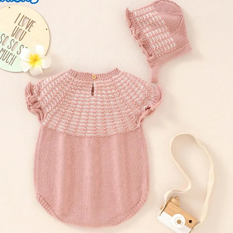 Autumn And Winter New Baby Sweater Newborn Tights + Hat Baby Girl Cute Work Clothes Baby Boy Clothes