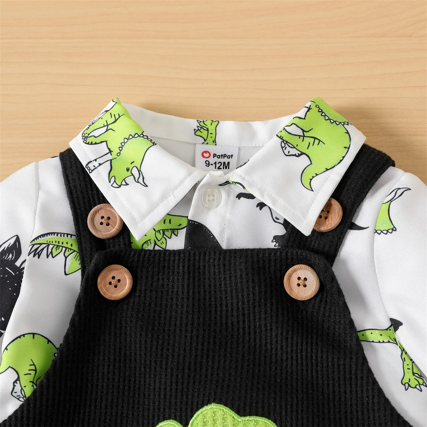 PatPat 2pcs Newborn Baby Boy Clothes Jumpsuits New Born Babies Items Costume Allover Dinosaur Print Long-sleeve Shirt Overalls S