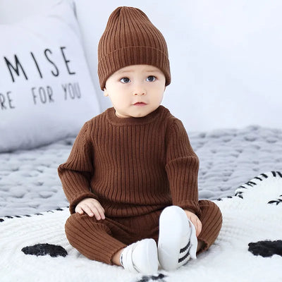 3pcs Sweater Sets Baby Boy Clothes Sets for Little Boys Girls Autumn Winter Clothing Suit Newborn Toddler Outfits Tops Pants